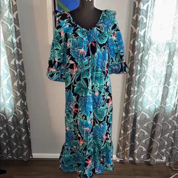 Hilo Hattie Hawaiian Original Maxi Dress Large - Picture 2 of 8